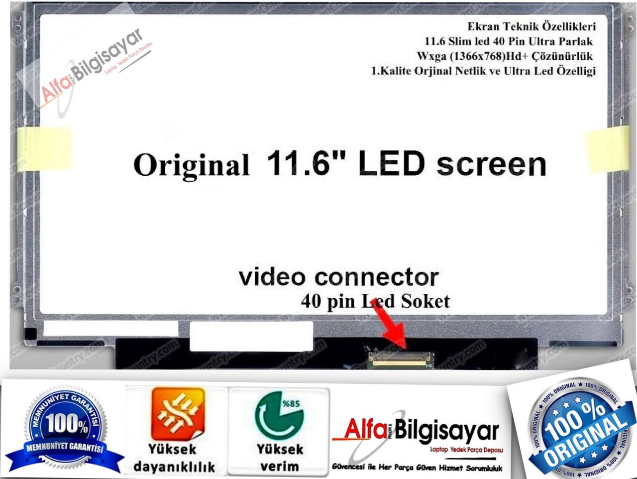 11.6 Slim Led Ekran LTN116AT06  B116XW03 V.1  N116BGE-L32  CLAA116WA03A  LP116WH2 N116BGE-L41  B116xw03 CLAA116WA03 N116B6-L04 ltn116at02 m116nwr1  LTN116AT04 B116XW01 N116b6-L07 B116XTN04.0 LTN116AT07
