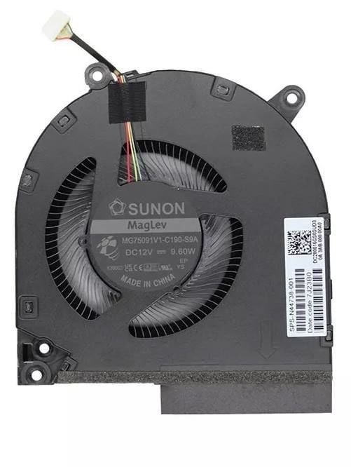 HP Victus 16-R, 16T-S, 16-S, 16T-R, HP Omen 16-WD 16-XD  TPN-C169  N44738-001, MG75091V1-C190-S9A, 12v 4 pin,  Cpu Fan