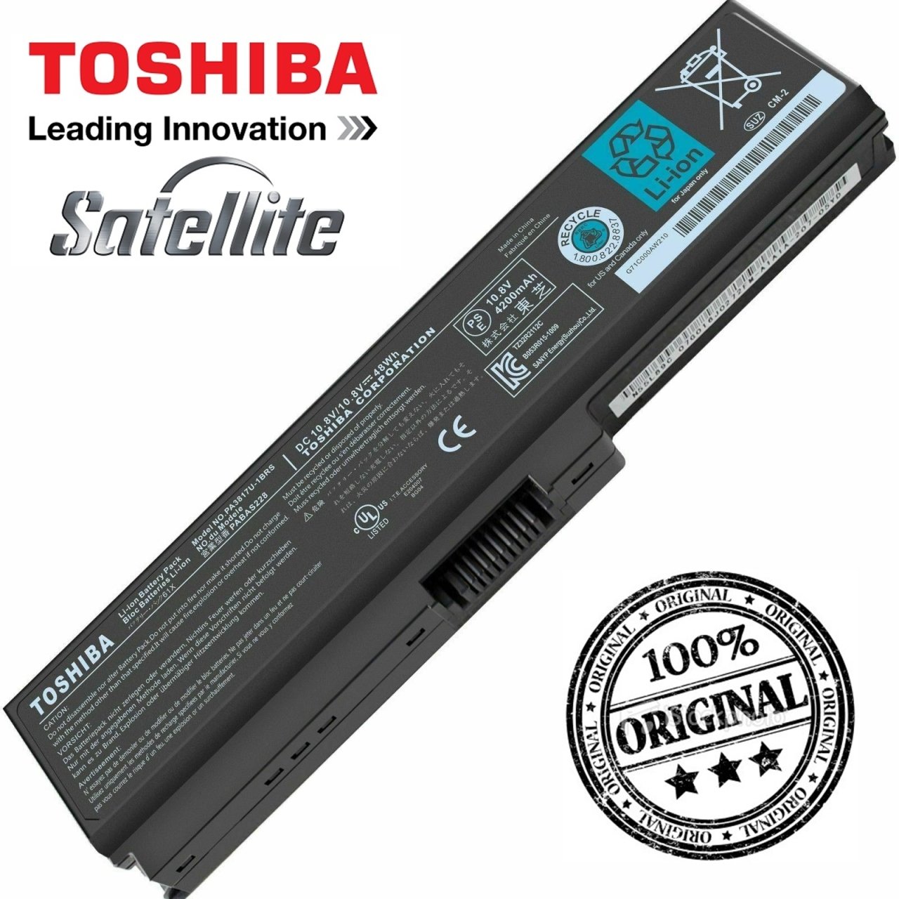 Toshiba ORJINAL PA3817U-1BRS A660 C640 C650 C650D C655 C655D C660