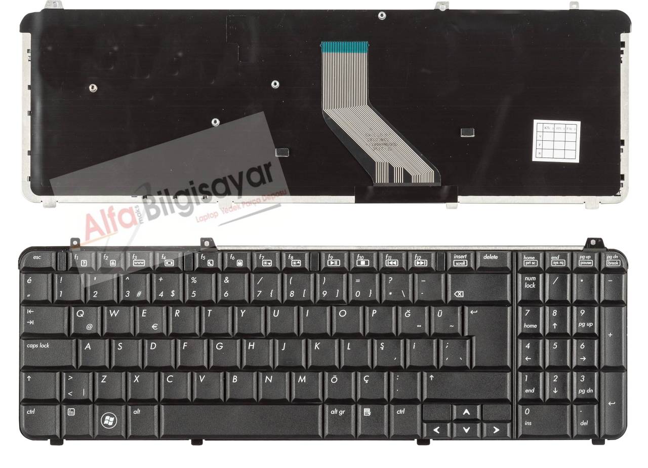 Hp Pavilion Dv6-1000 Dv6-2000 Ut3 Serisi NSK-HAH0T, 9J.N0Y82.H0T, UT3 AEUT3A00020, 530580-141, Hp Pavilion dv6, dv6-1000, dv6-1100, dv6-1200, dv6-1300, dv6-2000 AEUT3A00140 Klavye