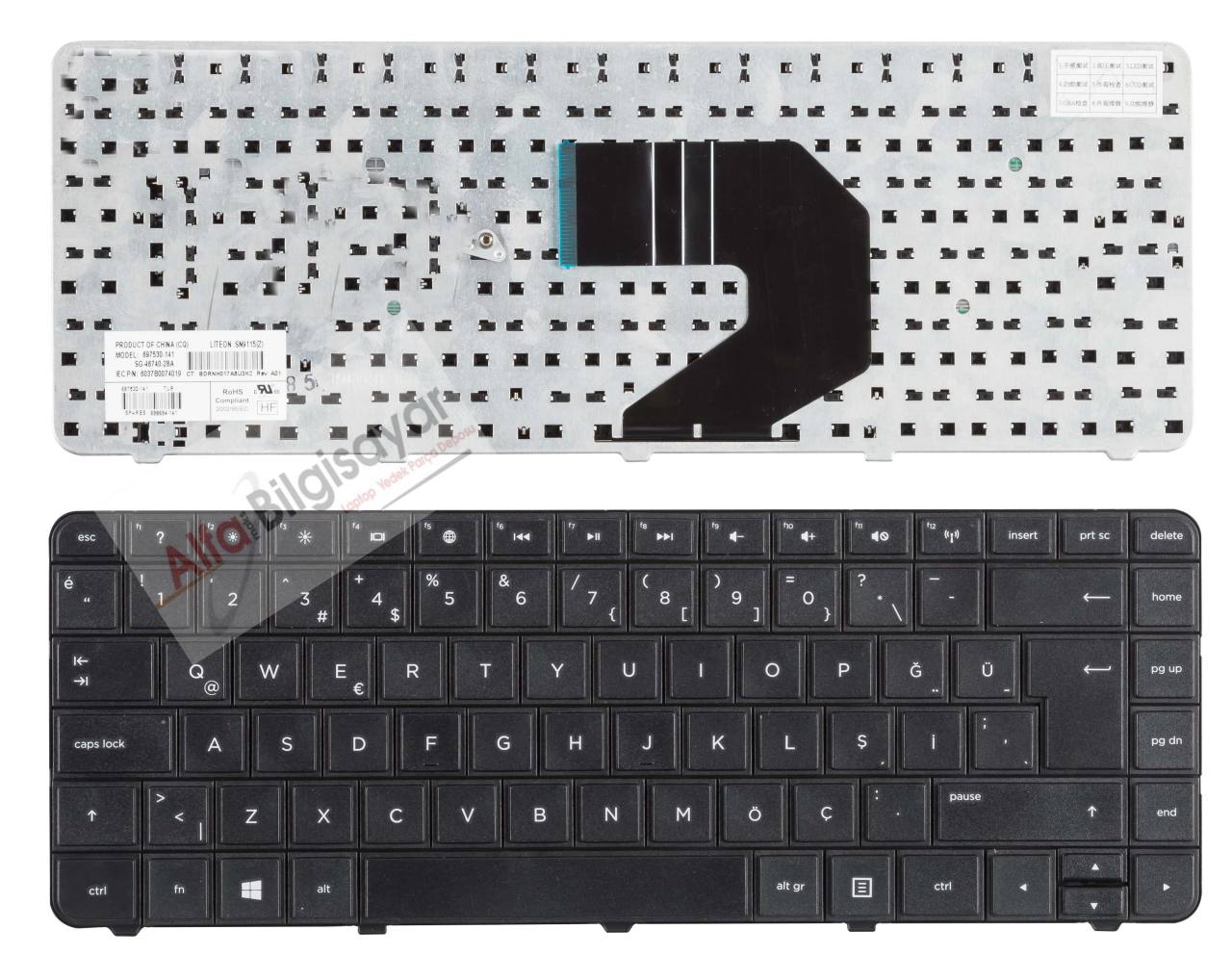 HP Pavilion G6-1000 Serisi 250 g1, G43 G4 G6-1000 G6 G6 R15 G57 HP 430 431 435 630 630S 631 635 636 450 455 650 655 HP Compaq CQ43 CQ57 CQ58 Klavye Tuş Takımı
