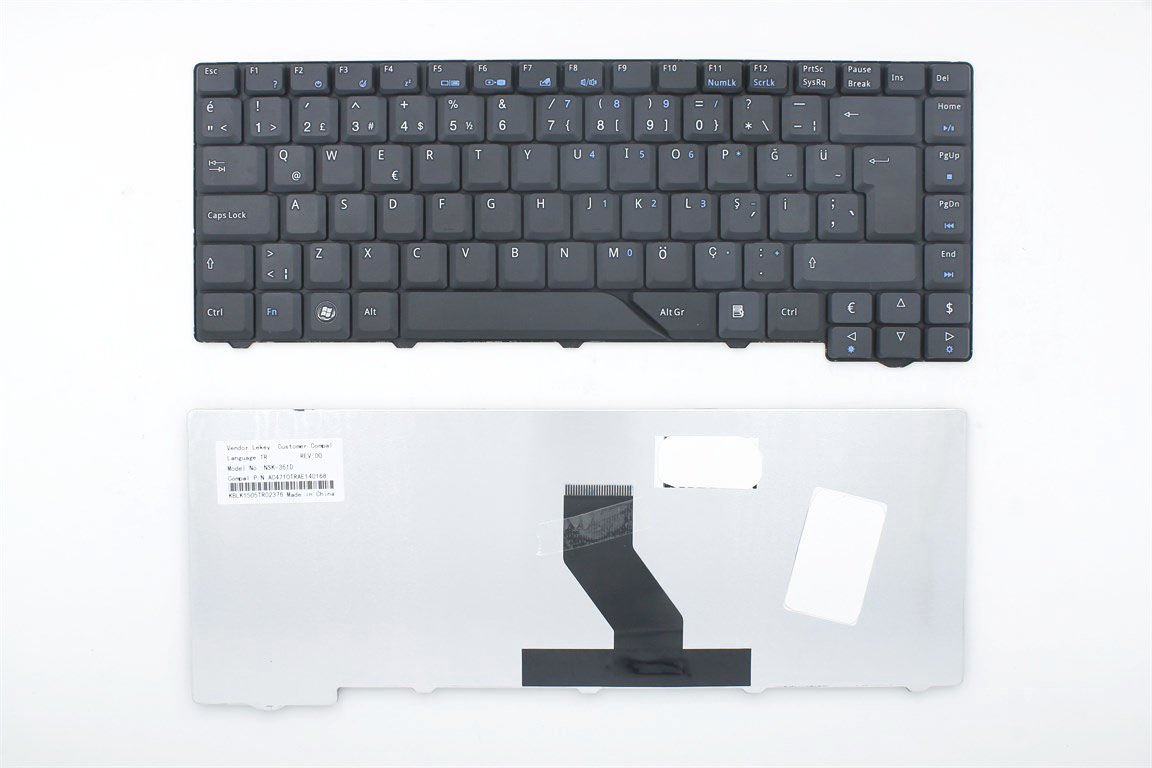 Acer Aspire Parlak Siyah 5730g 5730zg 5930 5930g 5930z 6920 6920G 6935 6935G 6935Z 5930 siyah klavye
