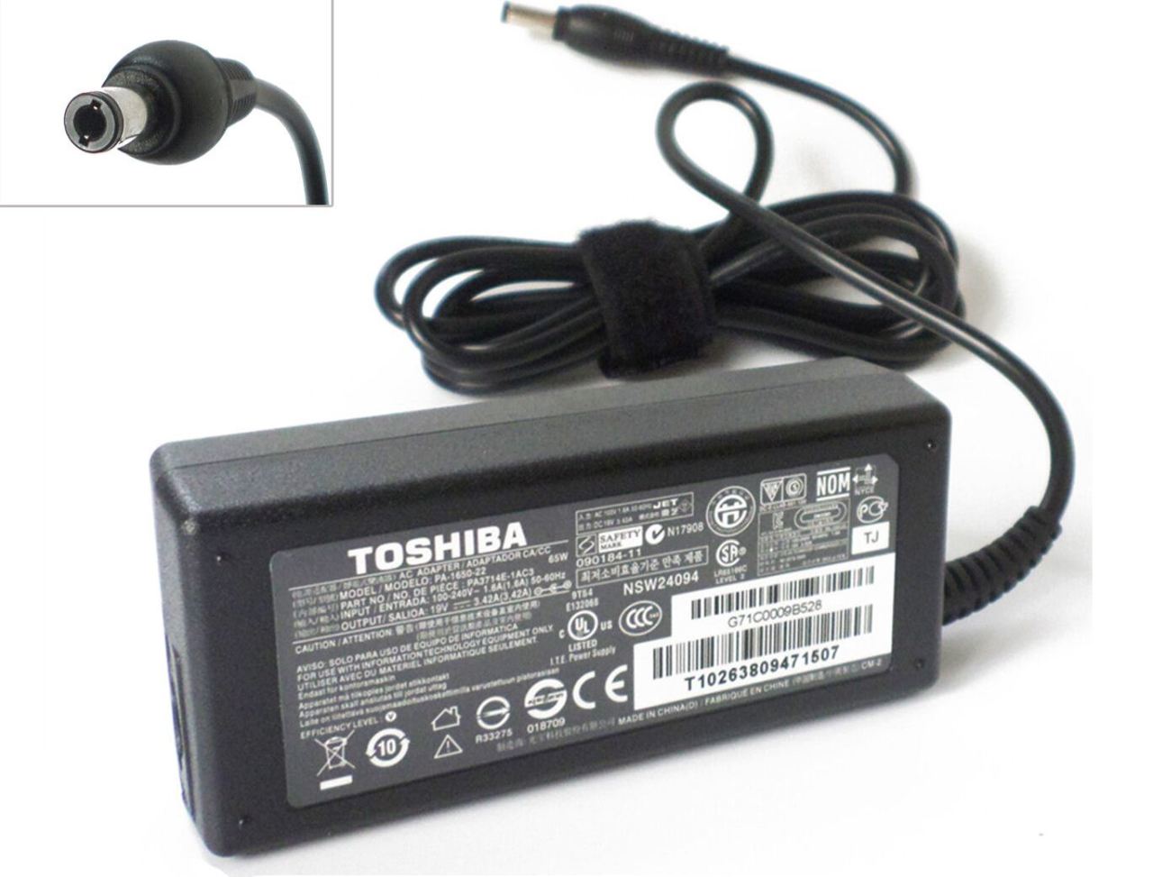 TOSHIBA Orjinal Standart uç 5.5.2.5 19v 3.42A 65W Adaptör Şarj
