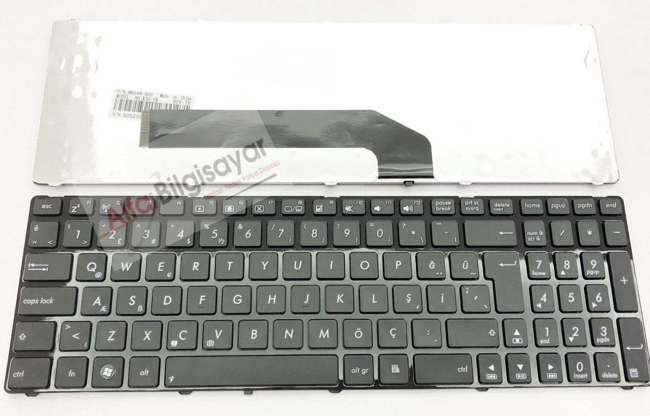 ASUS K50 K50AB K50AD K50AF K50C K50I K50ID K50IE K50IJ K50IL K50IN  K50IP K51 K51AC K51AEC K61 K62 K70 K70AB K70AC K70AD K70AE K70AF P50 P50IJ    Klavye