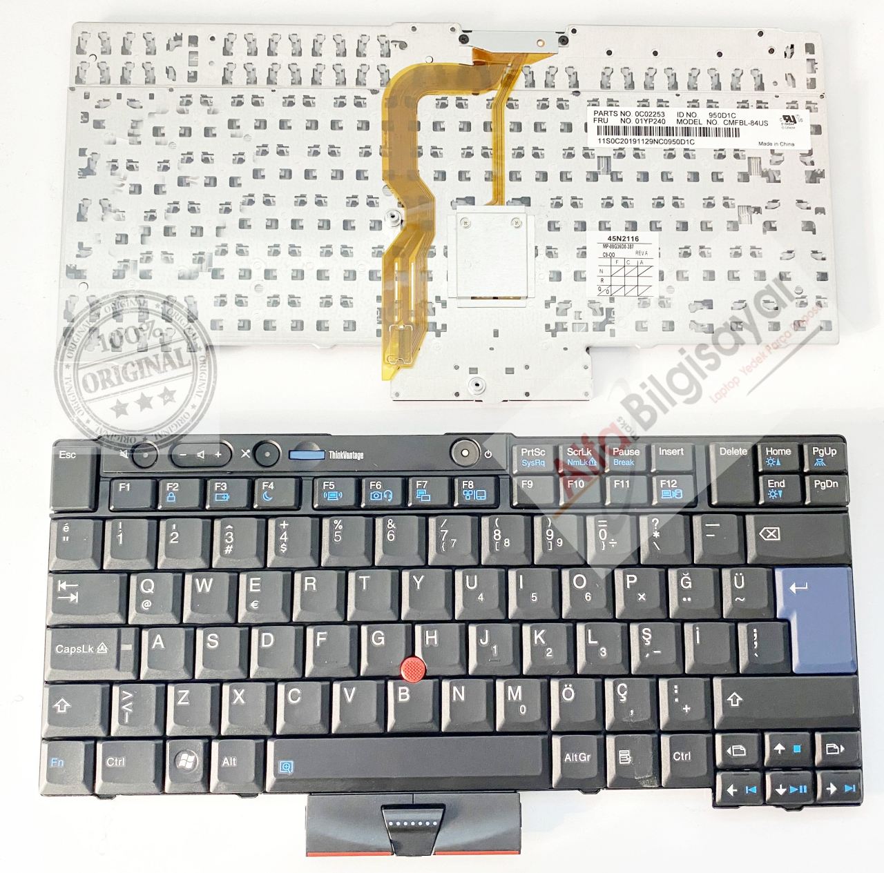 Lenovo ThinkPad T400S T410S T410 T410i T420 T420S X220 X220I T510 W510 T520 W520 45N2071 45N2141 45N2211 04W2753 TP00015A Klavye Tuş Takımı