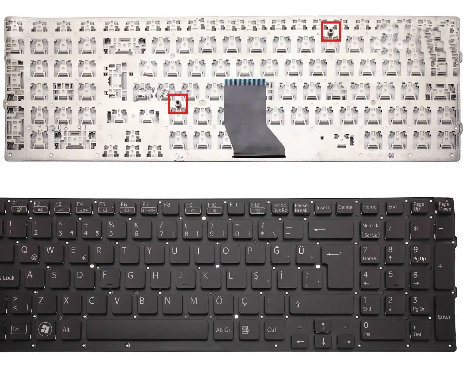Sony Vaio Vpccb, Vpc-cb   Serisi cb17  PCG-71614M  PCG-71613M  PCG-71D14M 148960381  part no : 9Z.N6BCF.00T VPCCB2S1E VPCCB4Q1E Siyah Renk klavye Tuş Takımı