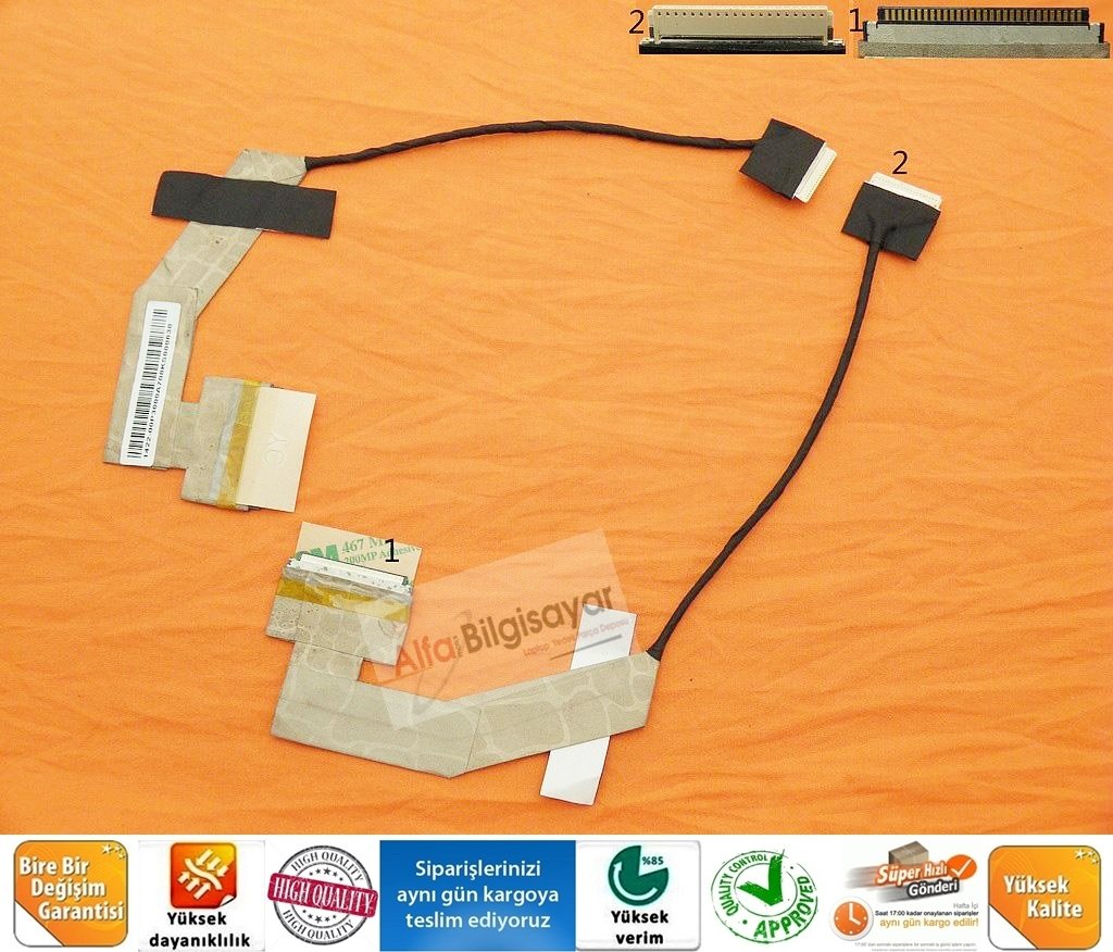 ASUS Eee PC 1001   1001H 1001HA	 1001HAB 1001HAG	 1001HT	 1001P 1001PXD 1005 1005H 1005HA	 1005HAB 1005HAD	 1005HAG	 1005HE 1005HR	 1005P	 1005PR	 1005PRB	 1005PX 1101 1101HA 1101HAB 1101HAG Lcd Data Kablo