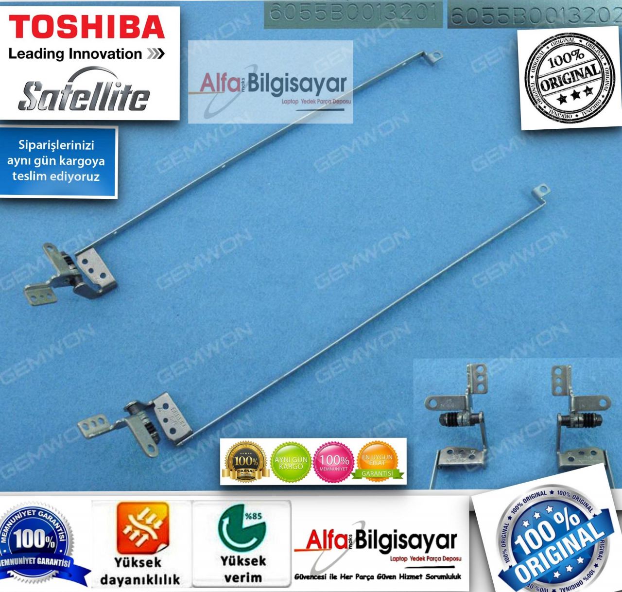 Toshiba Satellite L650 L650D L655 L655D Menteşe Part no: FBBL6001010  FBBL6002010 FBBL6006010
