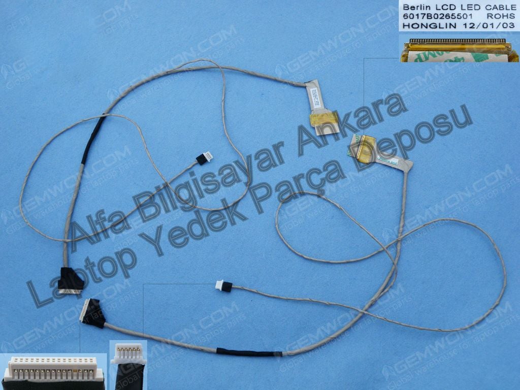 Toshiba Satellite C650 C650D C655 C655D   LED LCD KABLO  Part No : 6017B02265501