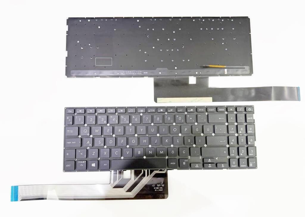 Asus vivobook X571 X571F X571G X571GD X571GT X571U F571 F571G F571GD F571GT K571 K571G K571GD K571GT, Mars15 VX60 VX60GT,  Klavye  Aydınlatmalı Tuş takımı