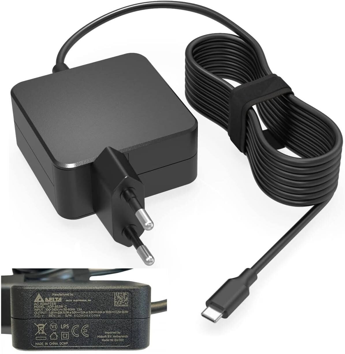 Asus Uyumlu Delta  Type-C Usb-C 20v 65w  TYPE-C Notebook Adaptör Şarj Aleti
