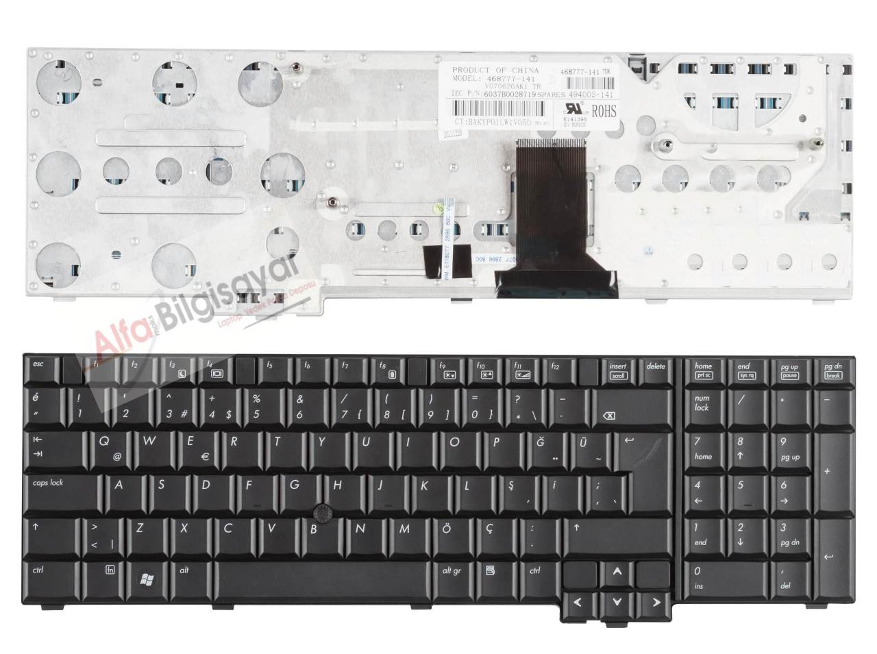 Hp Elitebook 8730 8730w 8730g 8730p Klavye Tuş Takımı  468777-141 V070626ak1 6037B0028719