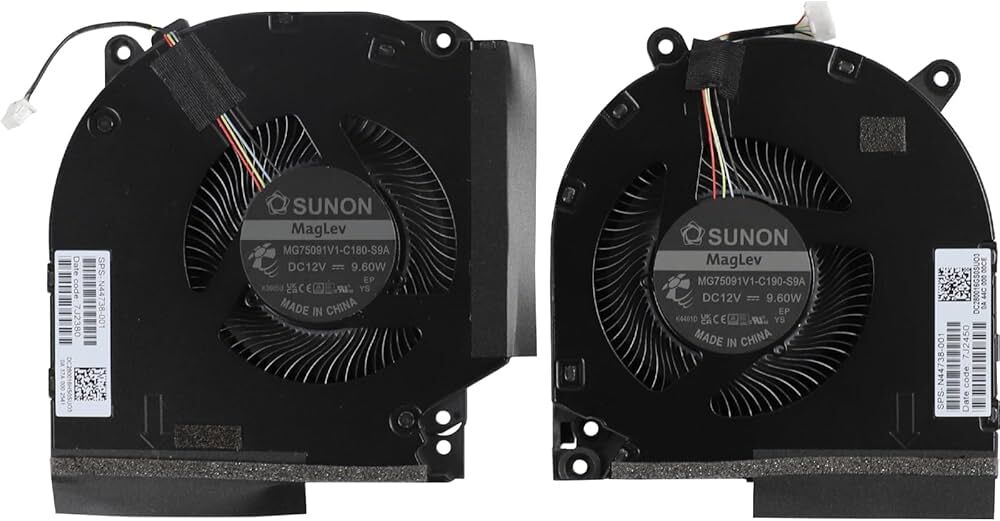 HP Victus 16-R, 16T-S, 16-S, 16T-R, HP Omen 16-WD 16-XD  TPN-C169 N44738-001, MG75091V1-C180-S9A, MG75091V1-C190-S9A 12v 4 pin, Gpu-Cpu Sağ Sol Fan Takımı