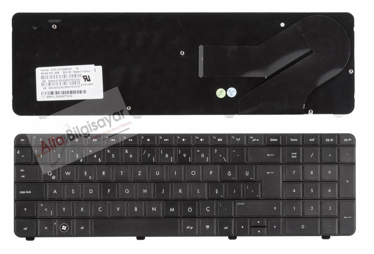 HP CQ72 G72 Klavye  Part No: 0G159700057m 550104G00-203-G 615850-141