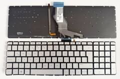 HP Pavilion  15-AB Serisi Envy X360 M6-W 15-W 15T-W TPN-Q158  TPN-Q159 Gümüş Gri ışıklı Klavye Tuş Takımı Büyük enterli