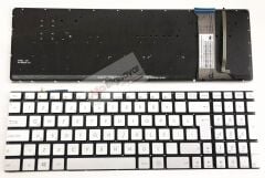 Asus Rog G741J G741JM G741JW N752 N752V N752VX R555 R555J R555JB R555JK R555JM R555JQ R555JW R555JX R555Z R555ZU R561V R561VX ZX50 ZX50J ZX50JX ZX50VW ZX50VX G58 G58JM G58JW G58VW klavye Aydınlatmalı Silver Gümüş