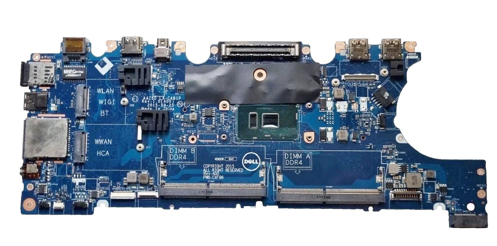 Dell Latitude 7480 7490 14'' sr2f1 intel core i7-6600u AAZ60 LA-C461P Anakart Motherboard