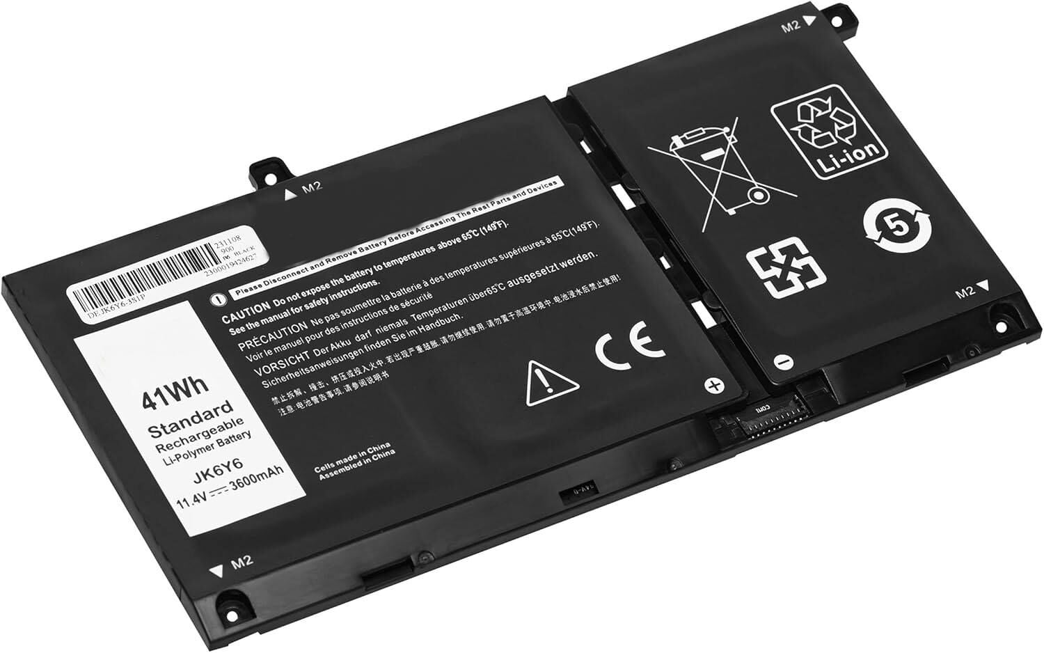 Dell  Muadil H5CKD TXD03 9077G JK6Y6 CF5RH, P101F, P102F, P126G, P129G, P130G Inspiron 5401 5402 5408 5501 5508,5300 5301 5400 2-IN-1 5401 5402 5406 2-IN-1, 5409 7300 7405 2-IN-1 Latitude 3410, 3510 Vostro 5301 5401 5402 09077G Batarya pil