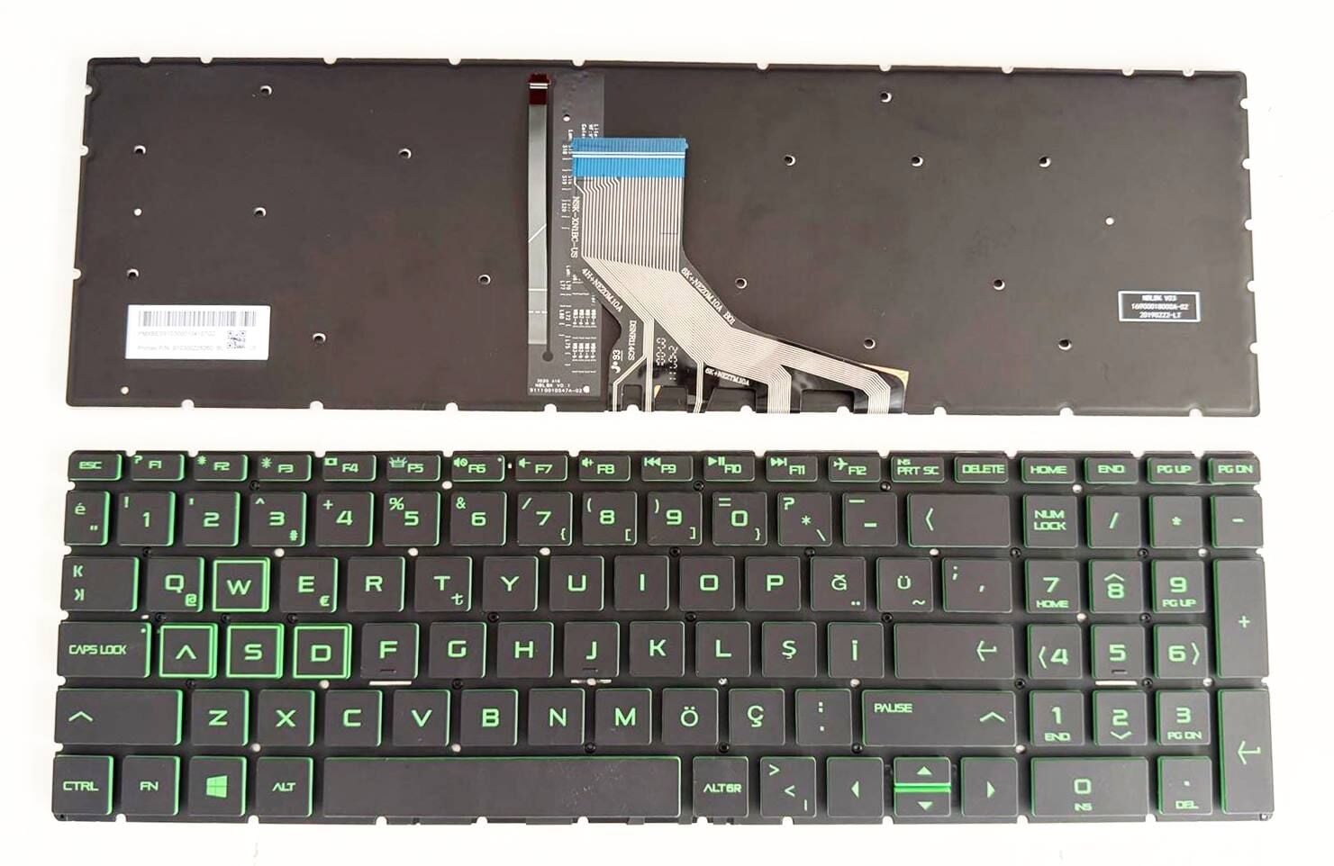 HP Pavilion Gaming 15-cb, 15-cd, 15-CR, 15-CW, 15-CX, OMEN 15-dc, 15-DF, 15-DR, 15-EC, 15-CX, 15-DK, 16-A, 17-CD, TPN-C133, TPN-C141, TPN-Q241, Klavye Renk Tuş Takımı
