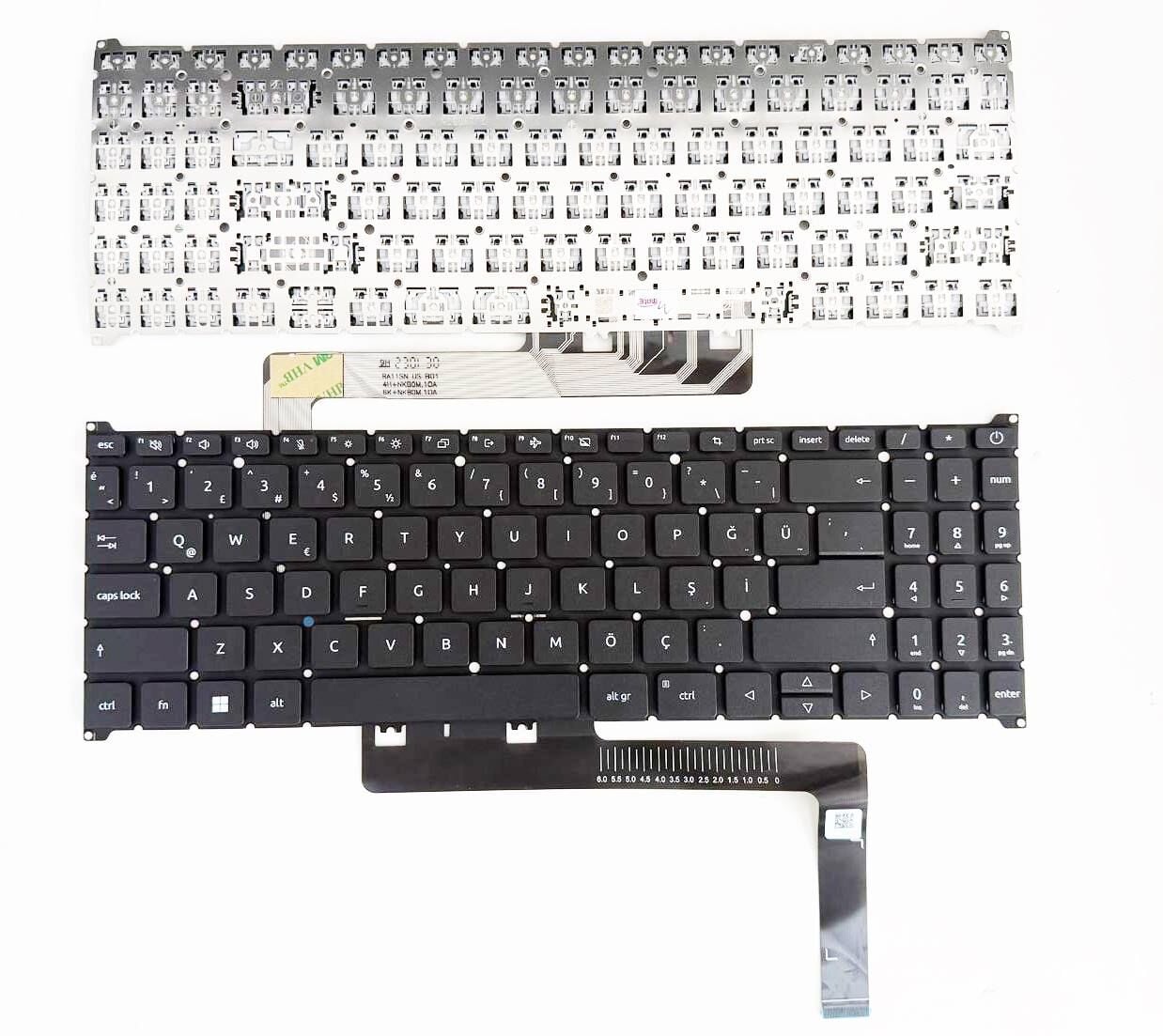 Acer Aspire 3 A315-24, A315-24p A315-44 A315-44p, A315-59 A315-59G, Aspire 5 A515-47 A515-48M A515-51G 515-52G A515-54 A515-54G A515-57 A515-57G A515-58M A515-58MT A515-58P A515-58PT 7 A715-76 A315-510P A715-52 A715-78 V15 ANV15-41 ANV15-51 N23Q22 Klavye