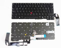 Lenovo Thinkpad T14s Gen3, 21BR, 21BS, 21CQ, 21CR T14s Gen4  21F6, 21F7, 21F8, 21F9, E14 Gen5 21JK, 21JL, 21JR, 21JS, X13 Yoga Gen1, 20SX, 20SY, Klavye Tuş Takımı Aydınlatmalı Işıklı