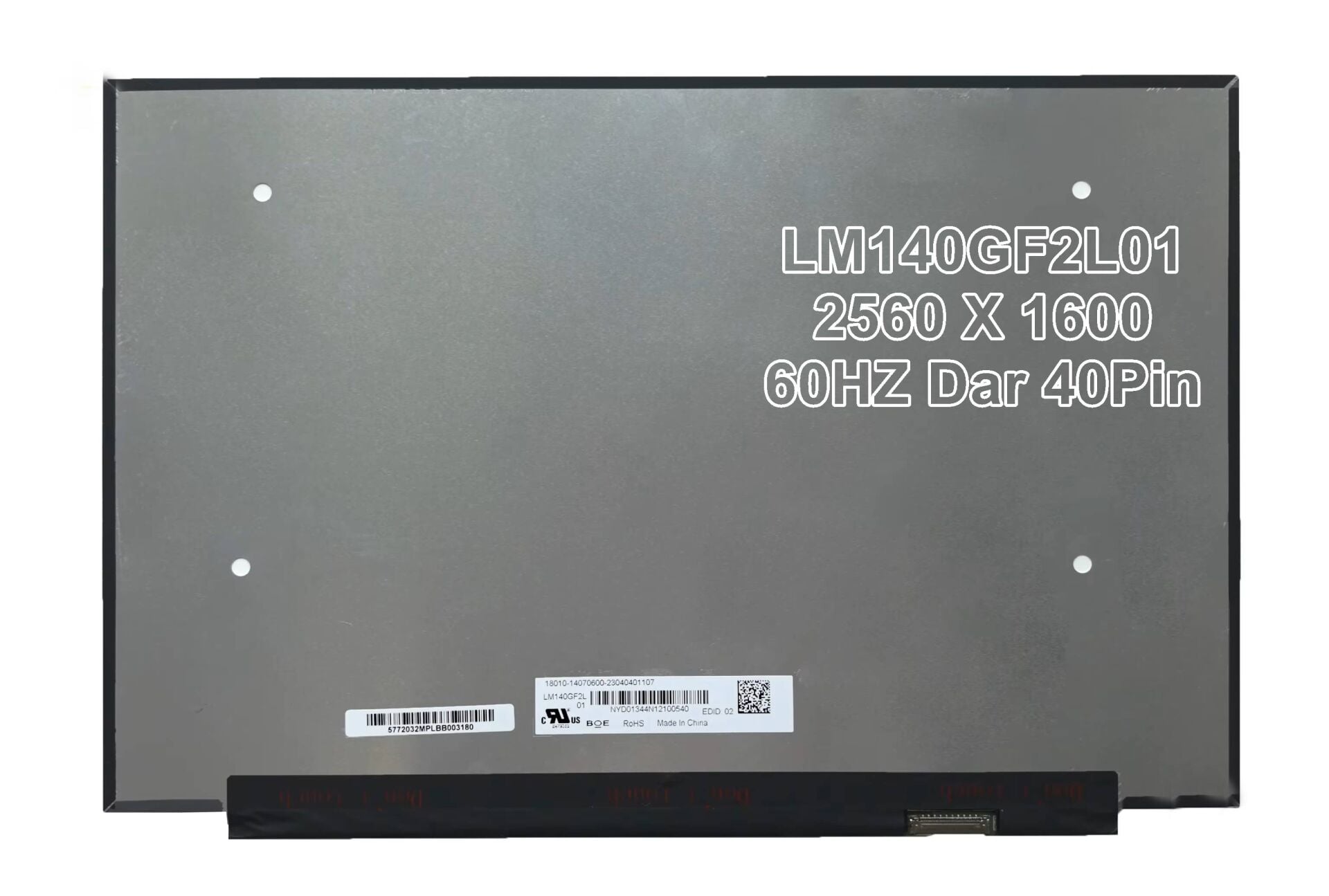 14.0'' IPS 2560×1600 400nits WLED eDP 40pins LM140GF2L LM140GF2L01 WQXGA (2560x1600) Asus Zenbook 14 UM3402YA, UX3402VA, UX3402ZA, Dell Latitude 9440 Ekran Lcd Panel Ekran