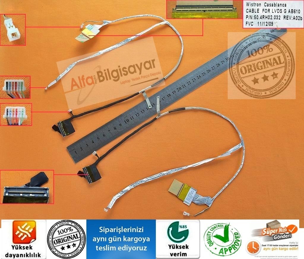 Hp Pavilion Dv6-6000 Lcd Cable B2995050g00004 Laptop Lcd Cable Lcd Led Data Kablo