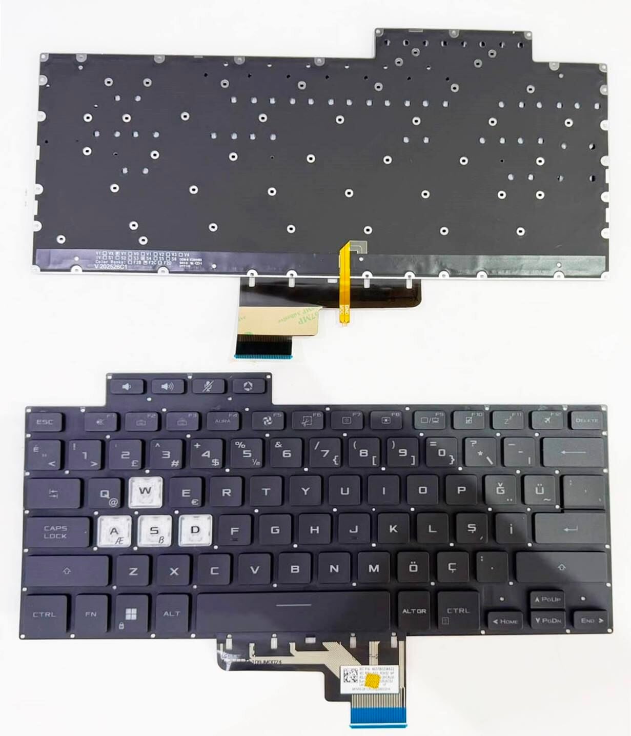 Asus Tuf Dash F15 FA516 Fx516p Fx516pc Fx516pe Fx516pm Fx516pr Tuf516p Mw516p 0knr0-261btu00 90nr0651-r31tu0 6037b0211401 6037b0211430 V202526ce1 V202526cs1 Klavye Aydınlatmalı Işıklı Tuş Takımı