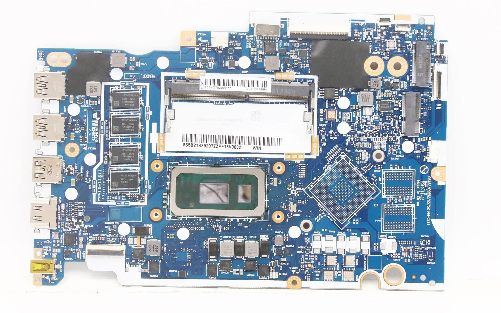 lenovo ideapad 3-14IML05, 3-15ARE05 81W4, 3-15IML05 81WB 81WR, 3-15IIL05 81WE, 3-15IGL05 81WQ, 3-15ITL05 81X8, V15 G1-IML 82NB i5 10210U_UMA_4G 10.Nesil Anakart MotherBoard Gs452 gs552 gs752 Nm-c781