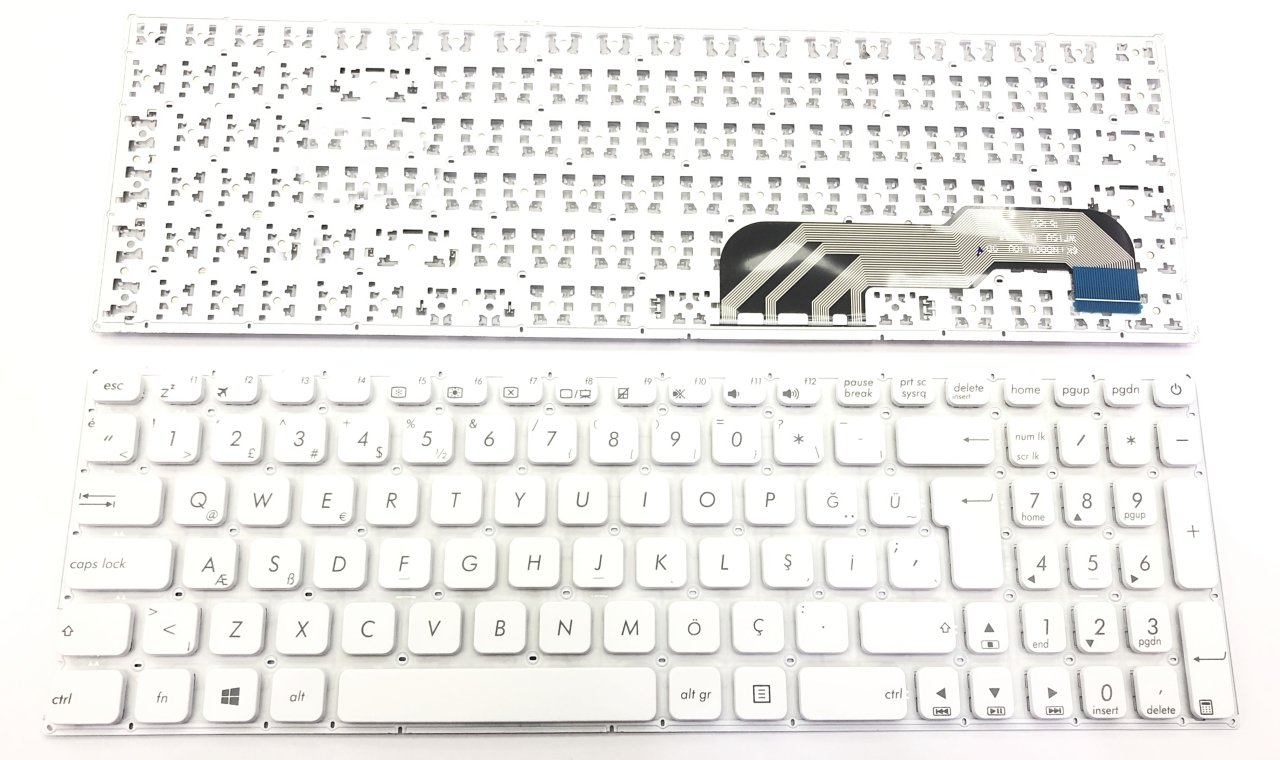 Asus Beyaz Renk X541 X541S X541SA X541SC X541U X541UA X541UV F541 F541S R541 R541U Klavye Tuş Takımı Q-TürkÇE