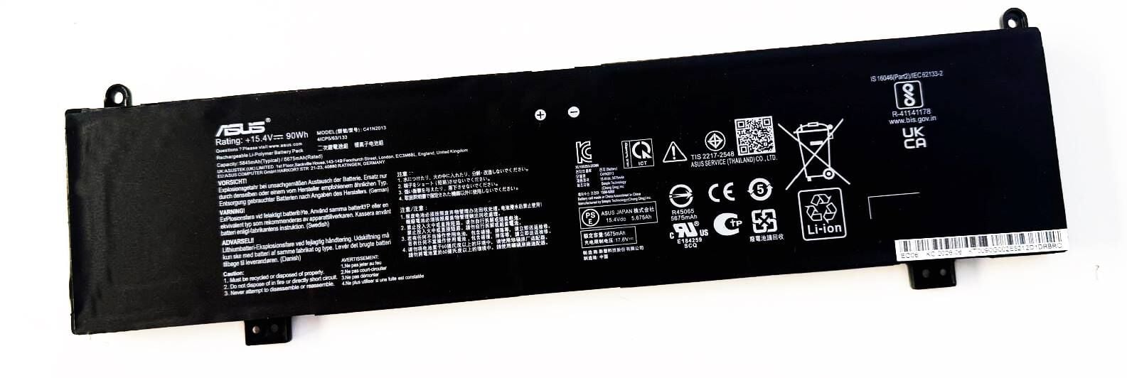 ASUS ROG Zephyrus M16 GU603 GU603H GU603HE GU603HM GU603HR GU603Z GU603ZE GU603ZM GU603ZW GU603ZX GU603ZI GU603V GU603VI GU603VV GU603VU S17 GX703 GX703HS GX703HSD GX703HM GX703HR GA503 GA503Q GA503QC GA503QE GA503QM GA503QR GA503QS GA503R Batarya Pil