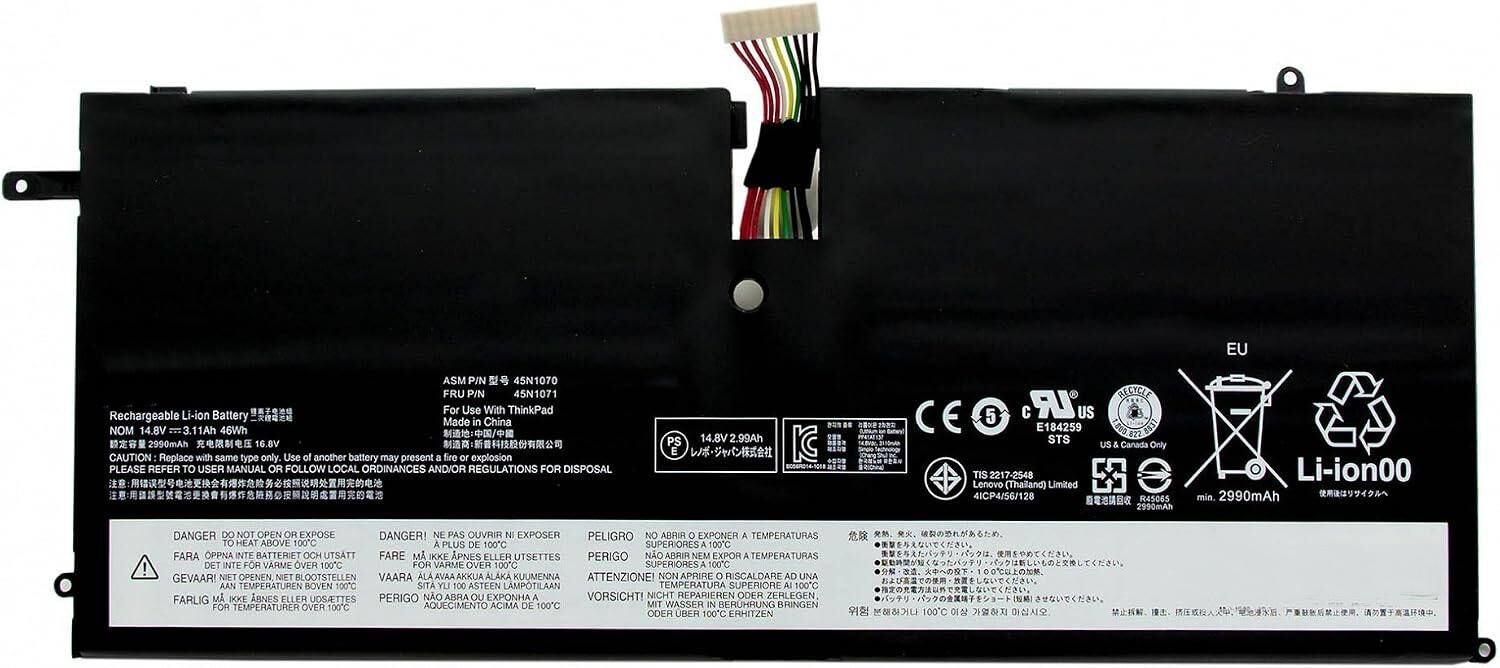 Lenovo ThinkPad X1, X1C Carbon 1st Gen 1, Gen1 45N1070 45N1071 3443 3444 3446 3460 3462 3463 Batarya A+++ Pil