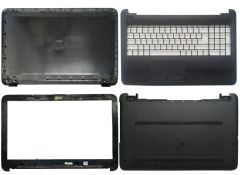 HP Siyah Renk TPN-C125 TPN-C126 hq tre 71025 250 G4, 250 G5, 255 G4, 255 G5, 15-ac, 15-af, 15-ay, 15-ba, 15-be, 15-bd, 15-bf, 15-bg, 15g-ad Serisi Komple kasa 4 parça