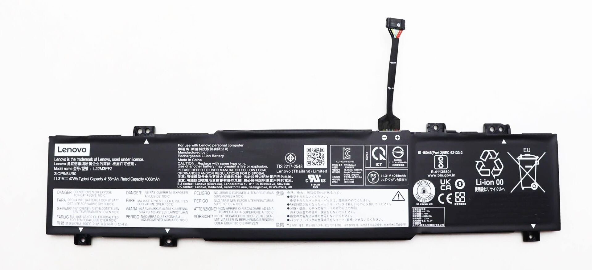 Lenovo Orjinal IdeaPad Slim 3 14IRU9 83E5, 15IRU9 83E6, 16IRU9 83E7, 14IRH8 83EL, 15IRH8 83EM, 16IRH8 83EN 14IAH8 83EQ, 15IAH8 83ER, 16IAH8 83ES, V14 G5 IRL 83GU 83HD V15 G5 IRL 83GW 83HF V14 G6 ARP 83UT 83V3 V15 G6 ARP 83UU 83V4 Batarya Pil