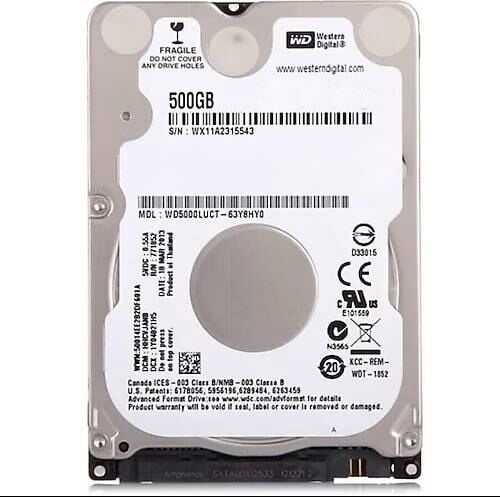 Western Digital 500gb 2.5'' 5400rpm yenilenmiş Laptop Notebook uyumlu harddisk
