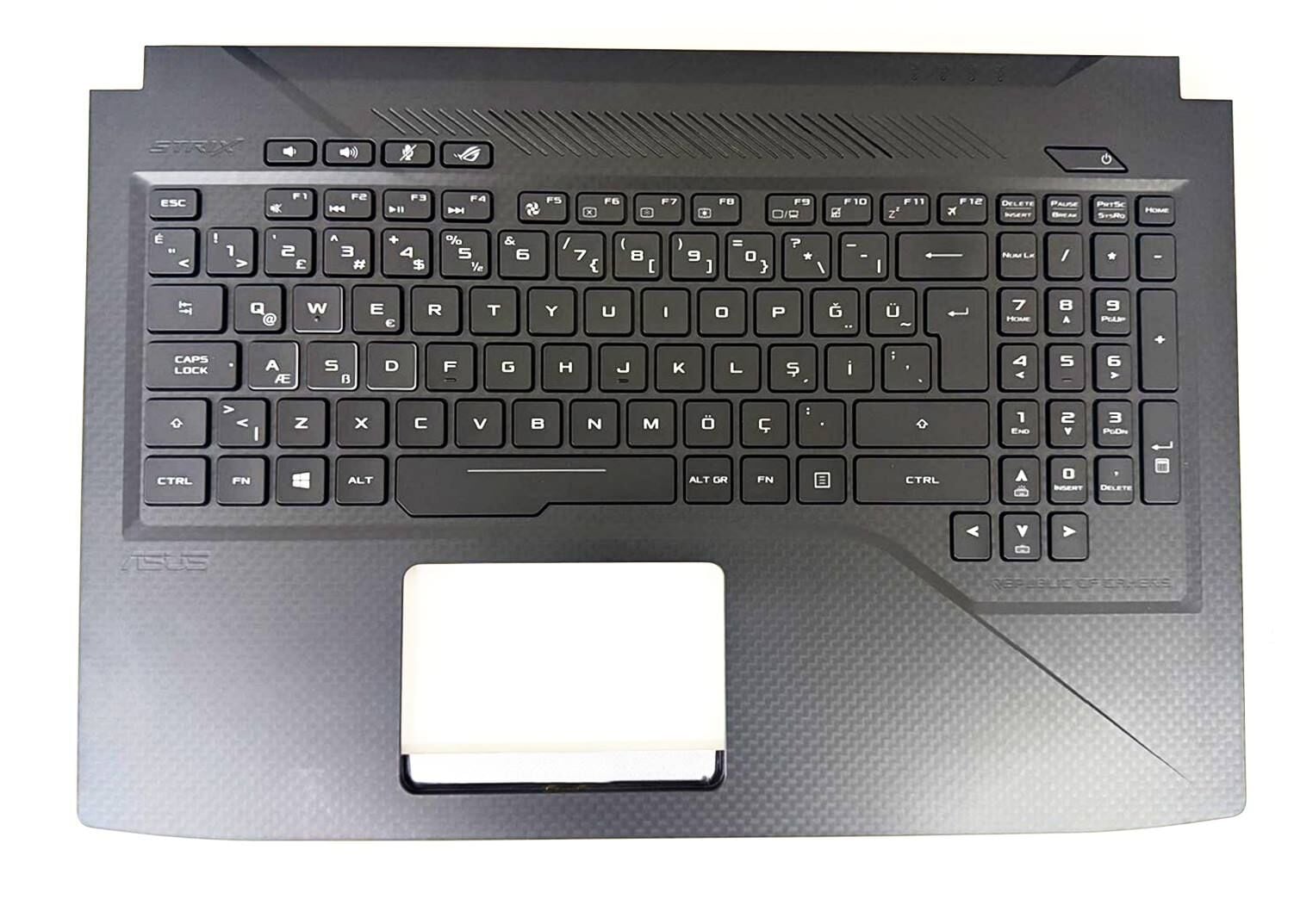 Asus Rog Strix Gl503, Gl503g, Gl503ge Gl503v, Gl503vd, Gl503vm Gl503vs,Klavye Kasalı Takım üst kasa