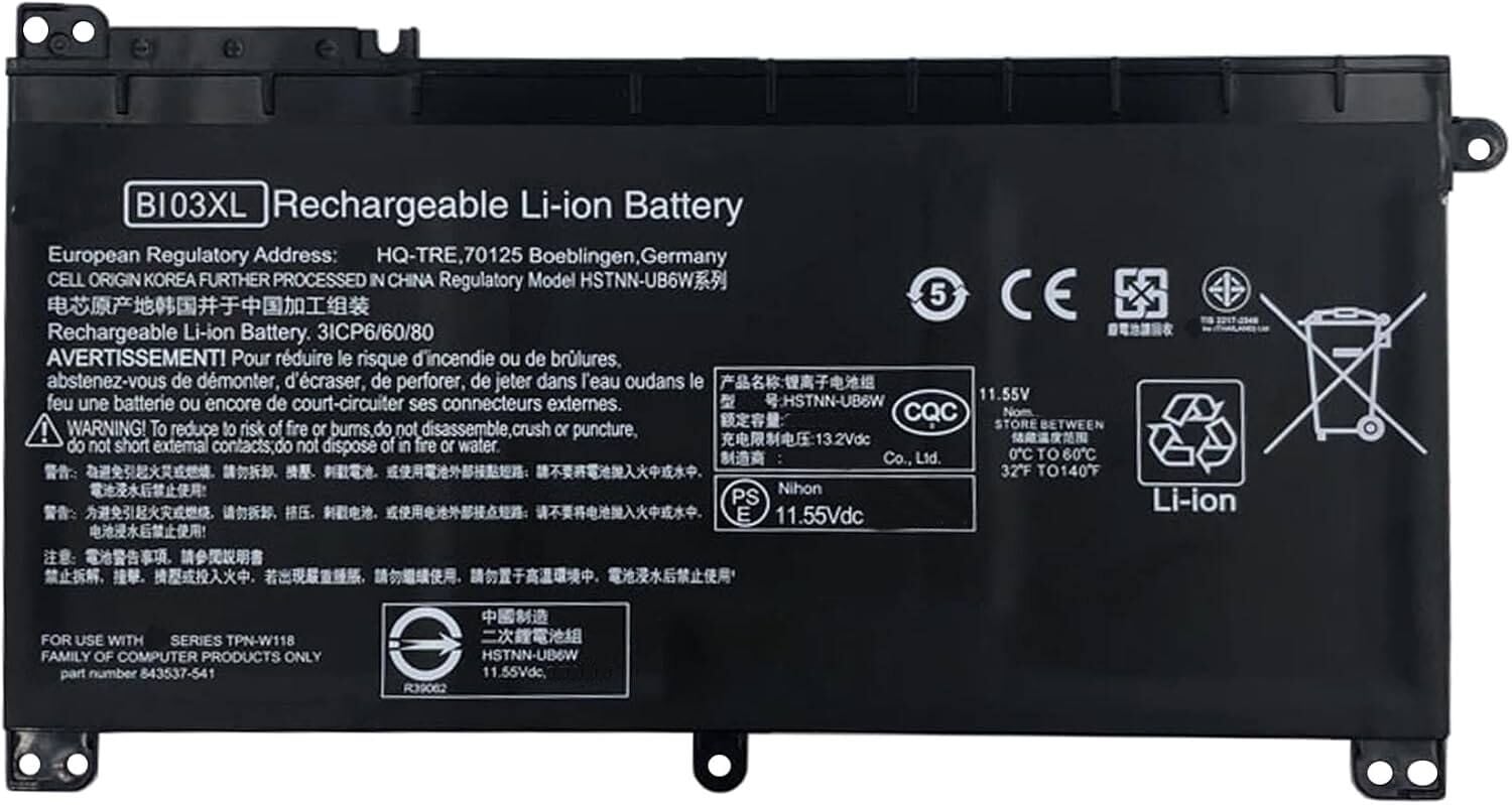 HP Pavilion 0N03Xl BI03XL B103Xl Bi03Xl X360 13-U, M3-U, Stream 14-Ax, Tpn-W118. Hstnn-Ub6W 843537-541. 844203-850 844203-855 915230-541. 843537-421 W7Z00Ea X9Y56Ea 1Jl58Ea 2Eq04Ea 2Eq06Ea Batarya A+++ Pil