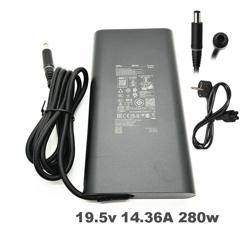 Dell Alienware X16 280W 19.5V 14.36A LA280PM230 HA280PM230 7.4*5.0MM 492-BFDK, T7MK3, 060V9, JNVJJ, CWMHT, 2V9TY, 492-BDPN, 492-BDPR Alienware M15 M16 M17 M18 16X 18 Precision Adaptör Orjinal Şarj Cihazı