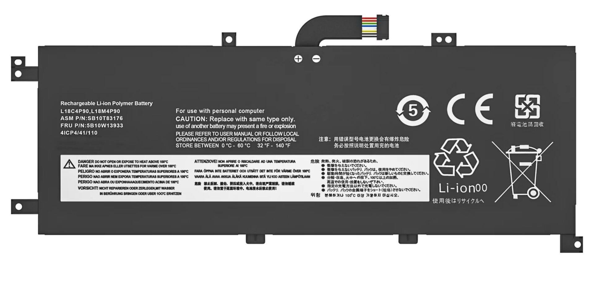 Lenovo ThinkPad L13 L18c4p90, L18d4p90, L18m4p90  Gen2 20VH, 20VJ Yoga 20VL 20VK L13 Yoga Gen2 21AD 21AE L13 20R3, 20R4 L13 Yoga 20R5, 20R6  Lc4p90jw  02DL030 02DL031 02DL032 5B10W13933 5B10W13934 5B10W13935 Batarya Pil