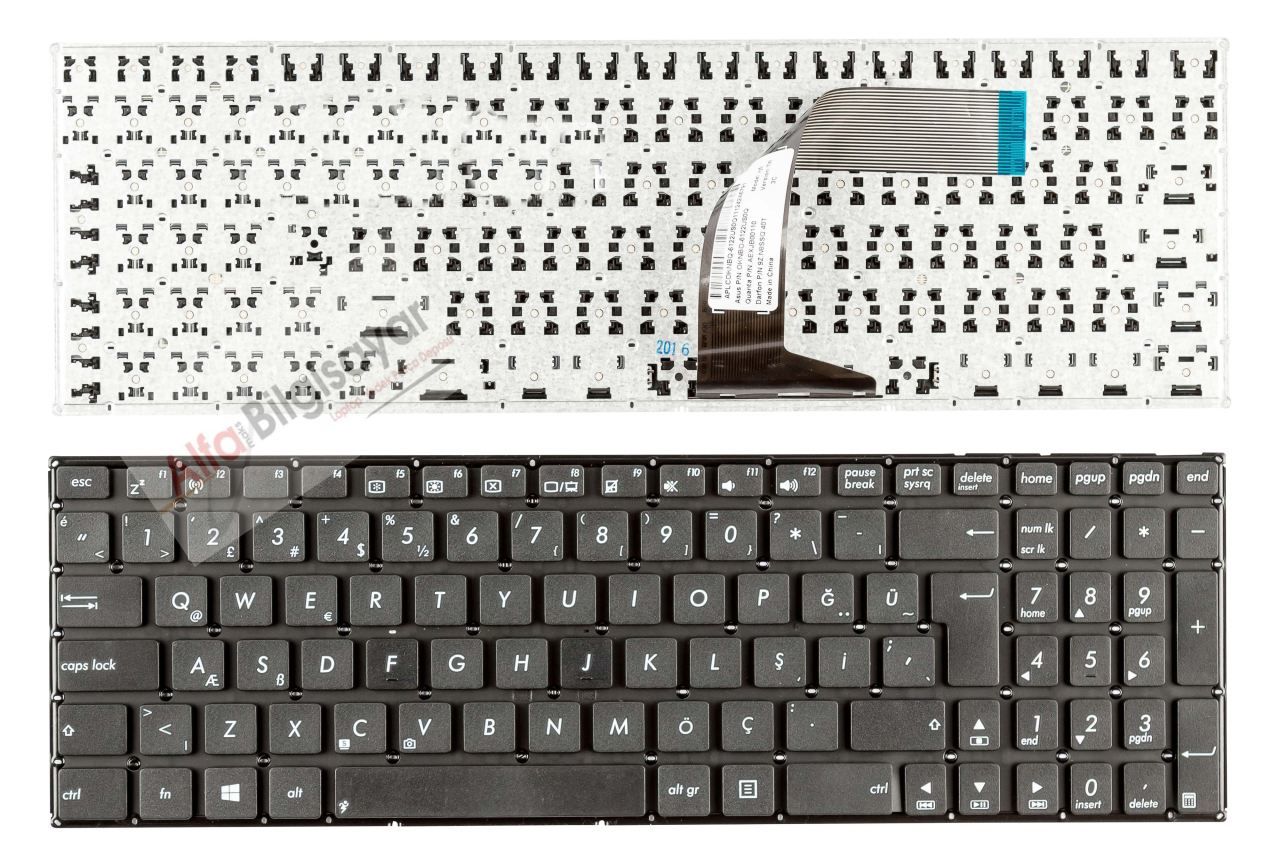 Asus R510C R510CA R510DP R510CC R510CL R510D R510E R510EA R510EP R510JF R510IU R510J R510JD R510JK R510JX R510L R510LA R510LAV R510LB R510LC R510LD R510LDV R510LN R510LNV R510V R510VB R510VC R510VL R510VX R510W R510WA R510Z R510ZA R510ZE Klavye