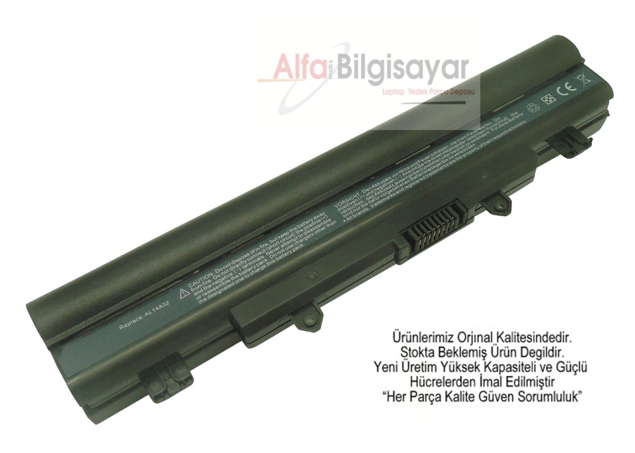 Acer AL14A32 Z5WAE Z5WAL Z5WAK Z5WAH E5-411 E5-411G E5-421 E5-421G E5-471 E5-471G E5-471P E5-511 E5-511G E5-511P E5-521 E5-521G E5-531 E5-551 E5-551G E5-571 E5-571G E5-571P E5-572 E5-572G V3-472P V3-572 V3-572G V3-572P V5-572 V5-572G V5-572P Batarya Pil