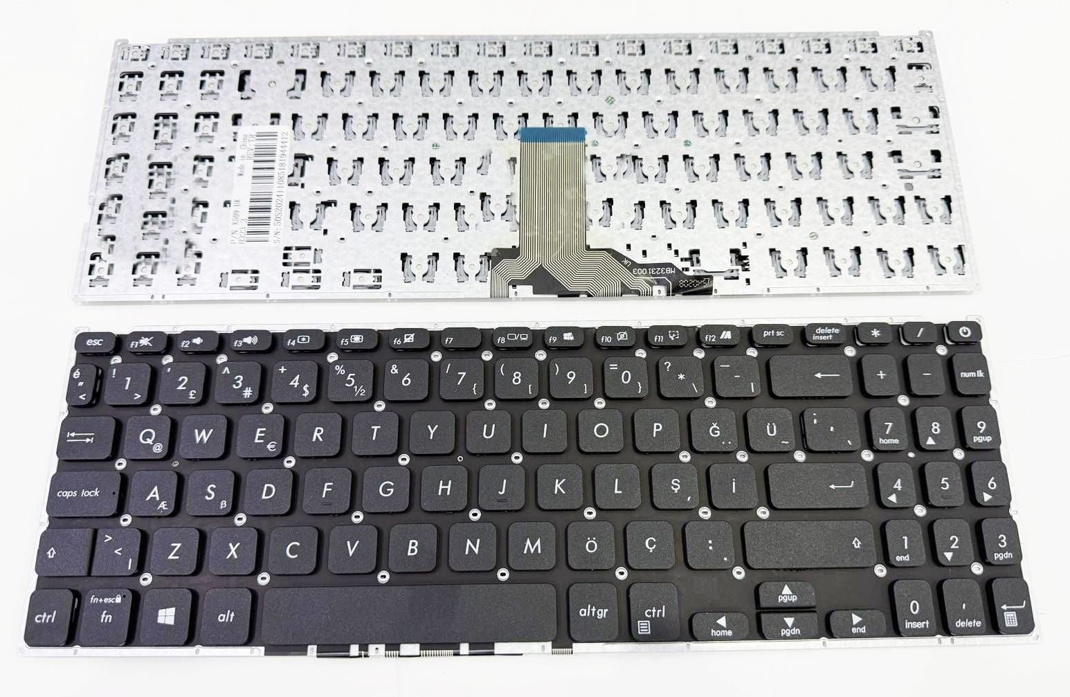 Asus F515jp F515ja F515j F515ea F515e F512ub F512ua F512u F512fl F512fj F512fb F512fa F512f F512dk F512da F512d R521ua R521ja R521fl R515j R515ja R515ea R515e R515da R515d R512fl R512f F515jf F515 F512ja F512j F512 R564dk R564da Klavye Tuş Takımı