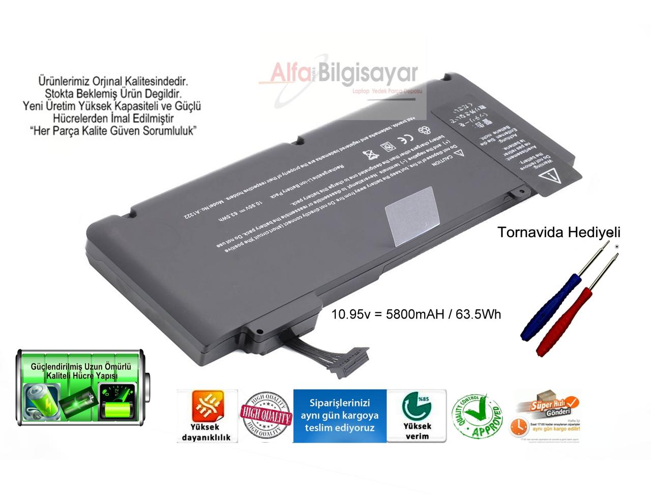 Apple Macbook A1322 A1278 Laptop Battery for Apple Macbook Pro 13'' 2009 2010 2011 2012 2013 2014  batarya pil A++ 10.8v 4400mah