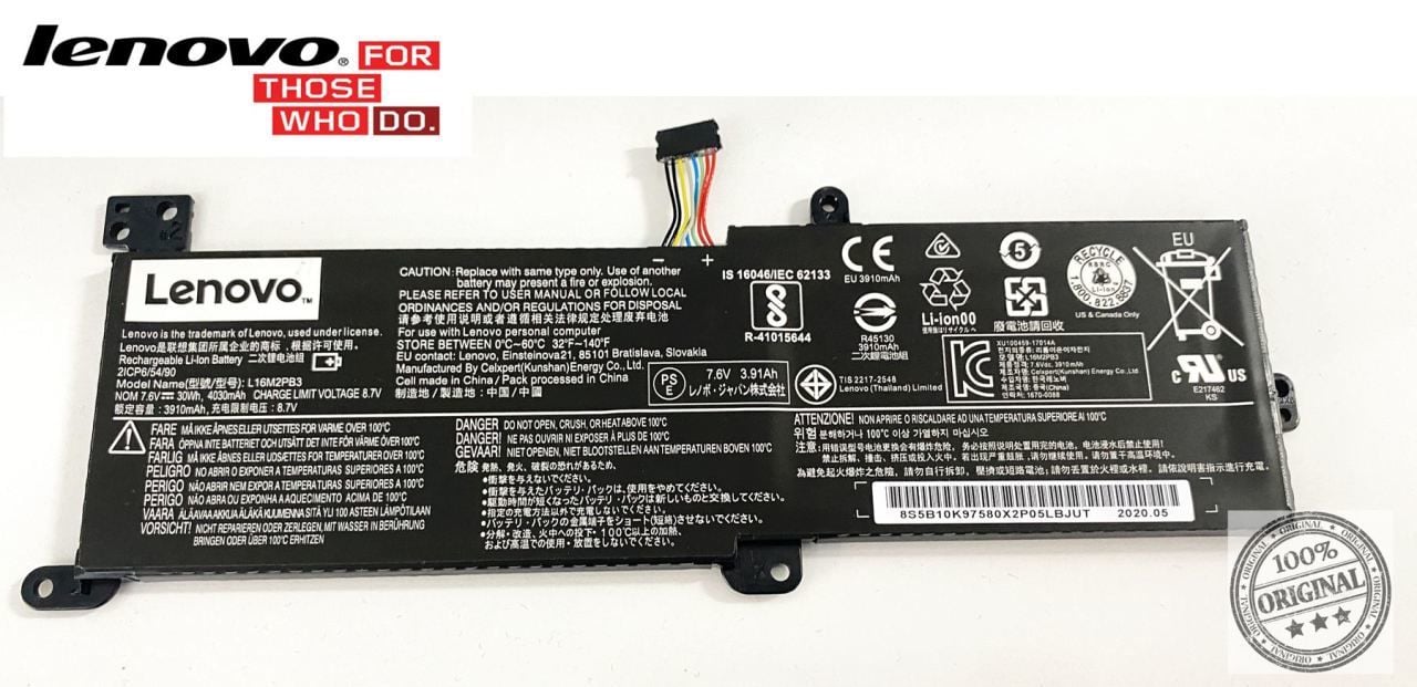 Lenovo S145-15Api, S145-15Iwl, S145-15Ast  V15-IWL 81YE V15-ADA V15-IIL V15-IWL V15-IKB 81VD 81V7 81MV 3-15ADA05 81W1, 3-15ARE05 81W4, V15 G1-IML 82NB, 3-15IML05 81WB 81WR L17L2PF1 L17M2PB7 L16M2PB1 L16C2PB2 V15-IIL 82C5, V15-IKB 81YD V14-IIL 82C4 Batarya