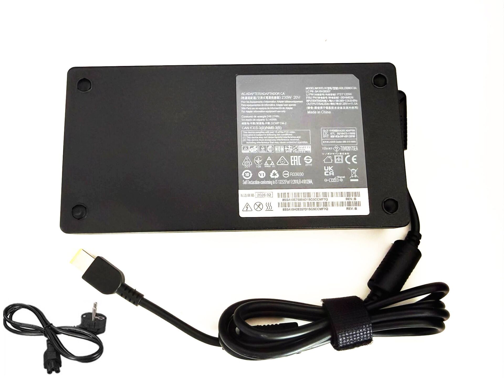 Lenovo Legion Gaming Thinkpad LOQ 20V 11.5A 230w Gaming Dikdörtgen Pinli Uç Usb Tip Adaptör Şarj Cihazı ADL230NDC3A ADL230NLC3A ADL230SDC3A, ADL230SCC3A ADL230NLC3A