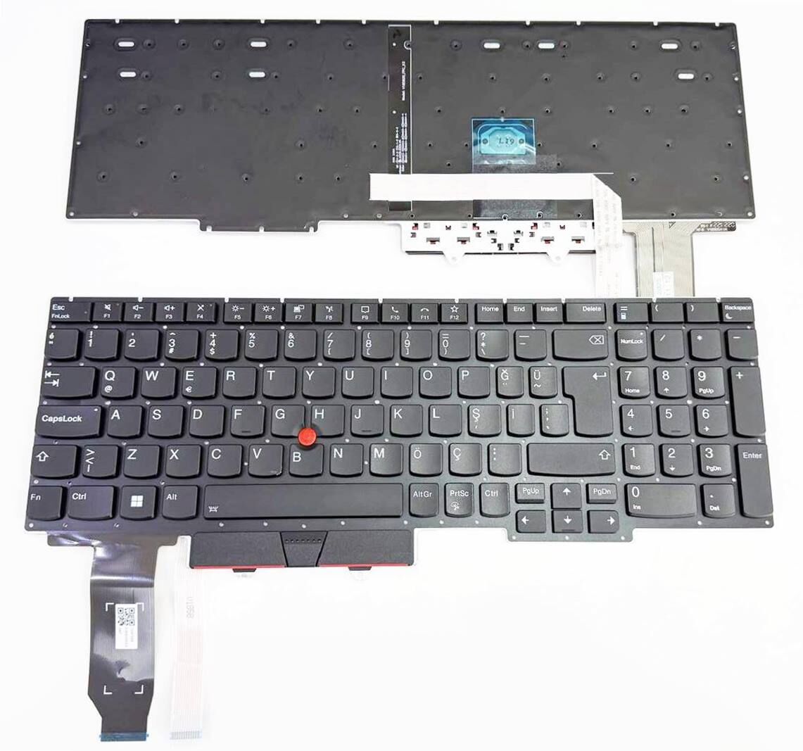 Lenovo Thinkpad E15 G2, G3, G4 Gen2, Gen3, Gen4, 21ed, 21ee 21e6, 21e7 20jy, 20jk 20yg, 20yh 20td, 20te 20t8, 20t9 tp00117A, Aydınlatmalı Işıklı Klavye Tuş Takımı