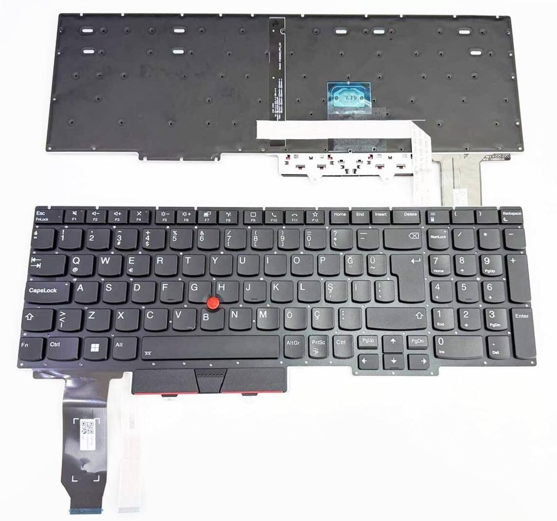 Lenovo Thinkpad E15 G2, G3, G4 Gen2, Gen3, Gen4, 21ed, 21ee 21e6, 21e7 20jy, 20jk 20yg, 20yh 20td, 20te 20t8, 20t9 tp00117A, Aydınlatmalı Işıklı Klavye Tuş Takımı
