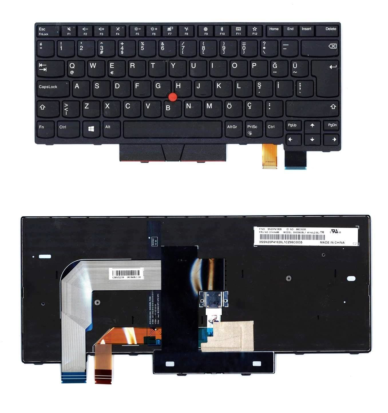 Lenovo Thinkpad T470 20HD, 20HE, 20JM, 20JN T480 20L5 20L6, A485 20MU 20MV, A475 20KL, 20KM 01ax364, 01ax394 01ax392 01ax433 01ax446, 01ax476 01ax474 01ax487, 01ax517 01ax515 01ax528, 01ax558 01ax556 01ax569 01ax599 01ax597 01hx326 Klavye Tuş Takımı